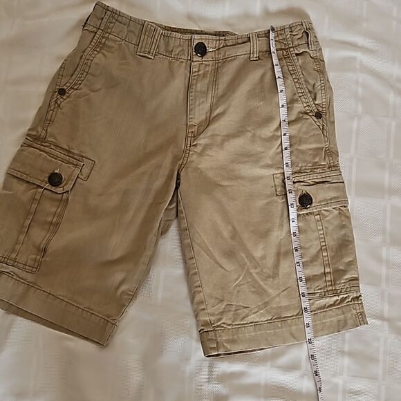 Guess Men's Cargo Khaki Cotton Shorts Size 31 - Picture 9 of 16